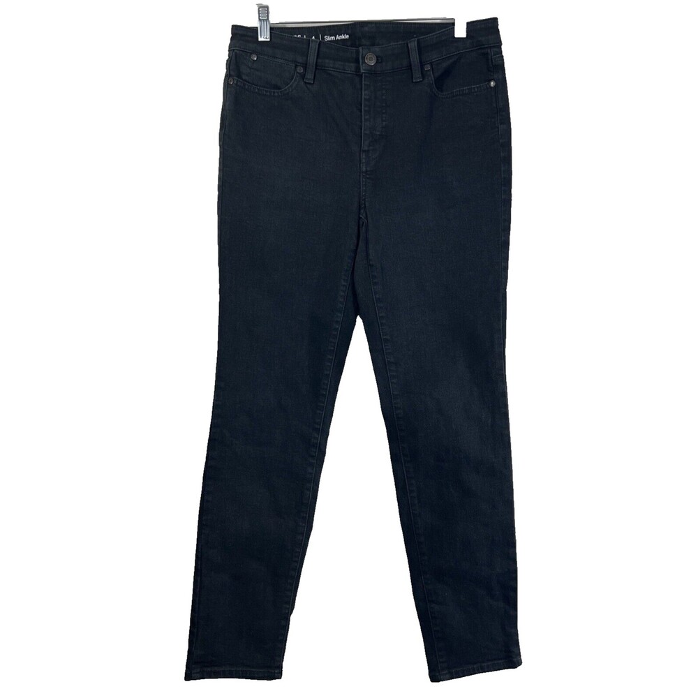 Talbots Flawless Slim Ankle Black Jeans 5 Pocket Women's Size 4
